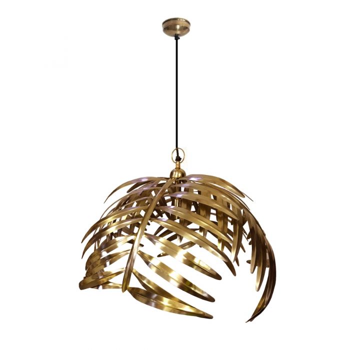 Palm Leaf Pendant Gold Finish