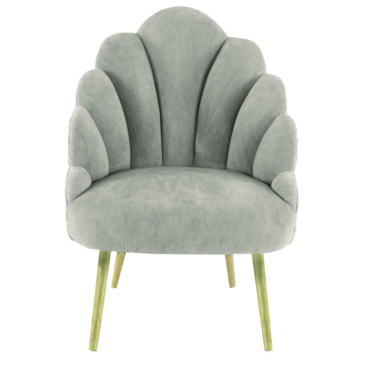 Silver Grey Chelsea Tulip Armchair With Gold Legs Culinary Concepts