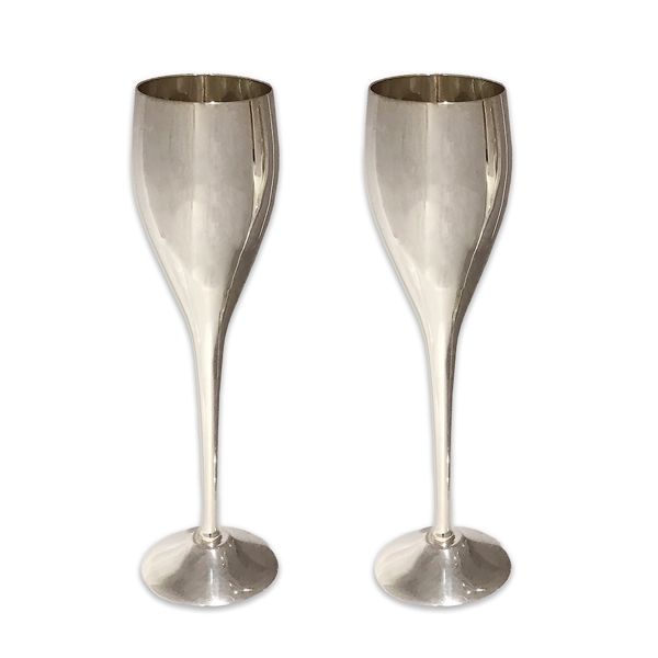 Pair of Polished Champagne Goblets | PERFECTLY IMPERFECT