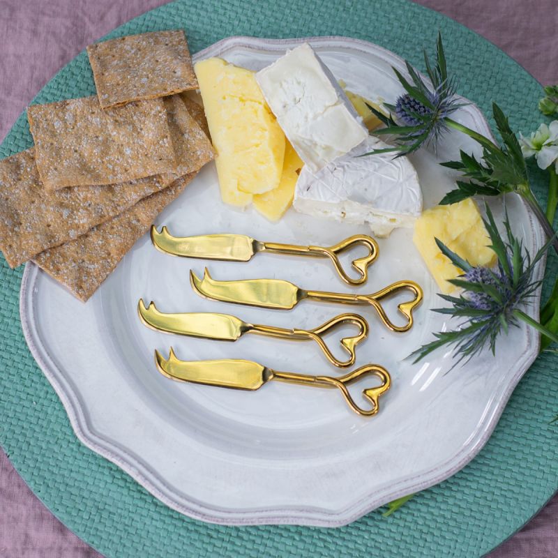 Amore Mini Cheese Knife Four Piece Set  - Champagne Gold