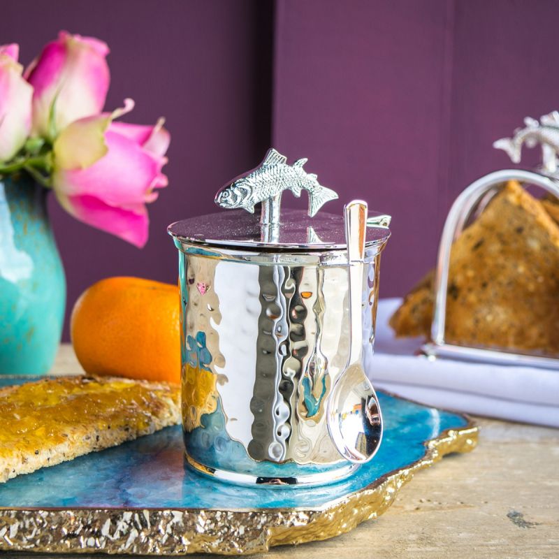 Fish Glass Jar with Spoon