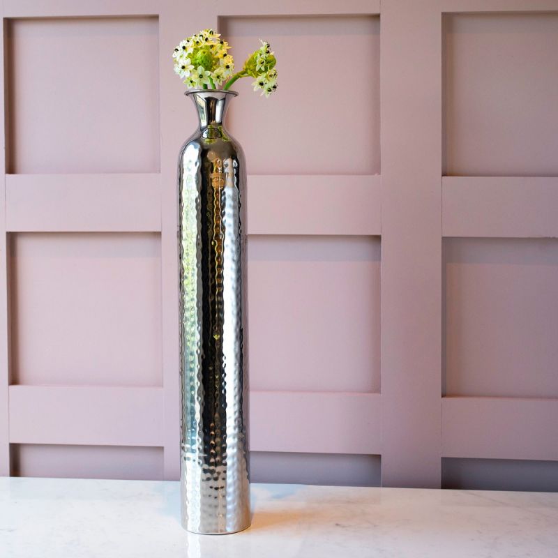 Large Silver Tulip Vase 