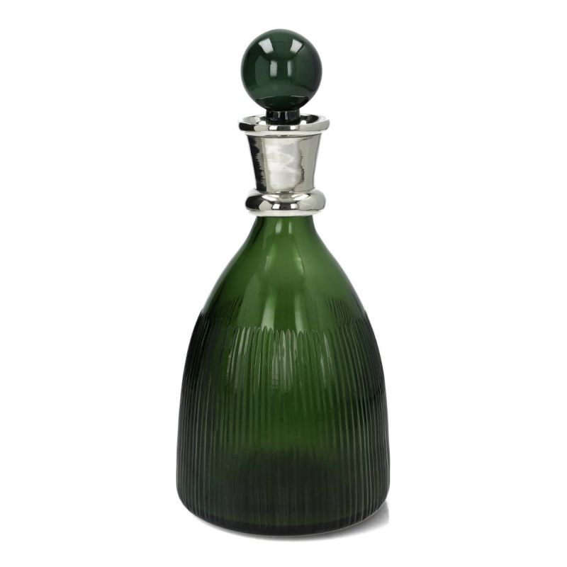 Emerald Glass Port Decanter with Stopper | PERFECTLY IMPERFECT