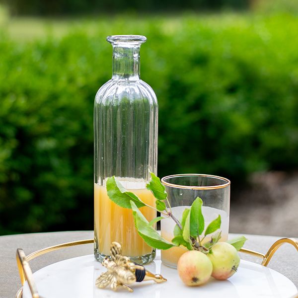 Tall Fluted Glass Bottle 