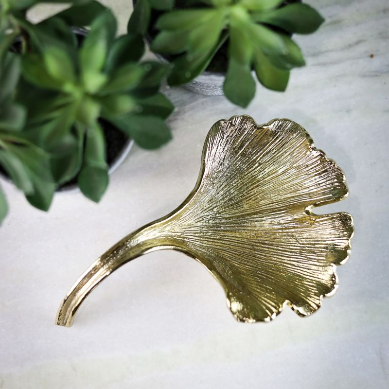 Ginkgo Leaf Small Dish - Gold