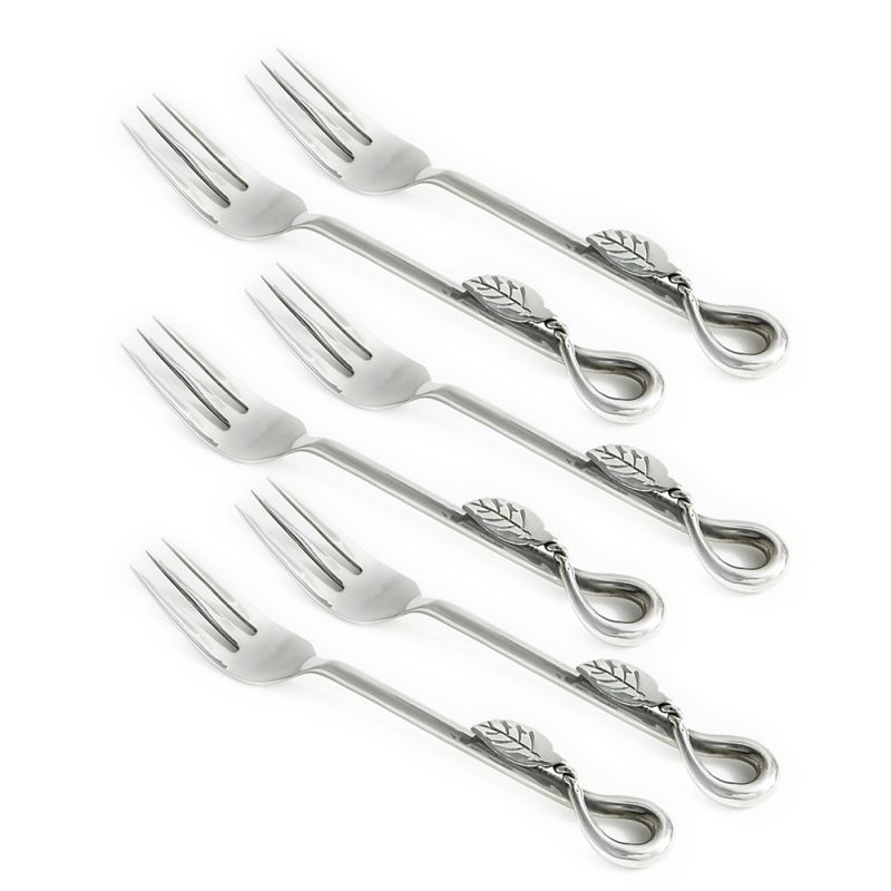 Set of Six Leaf Pastry Forks | HANDMADE TO ORDER