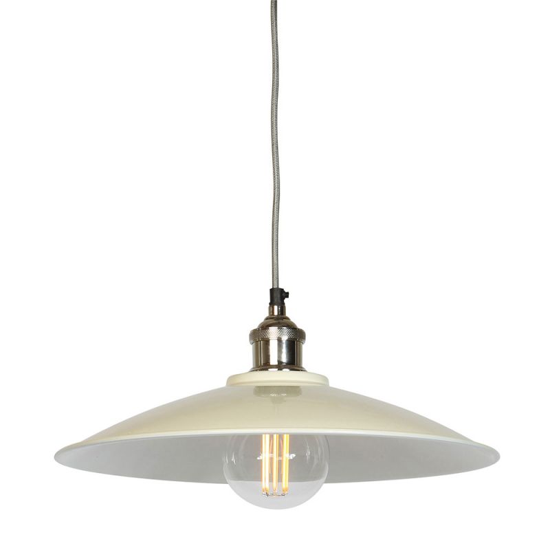 Moderne Large Cream Shade with Nickel Fitment 