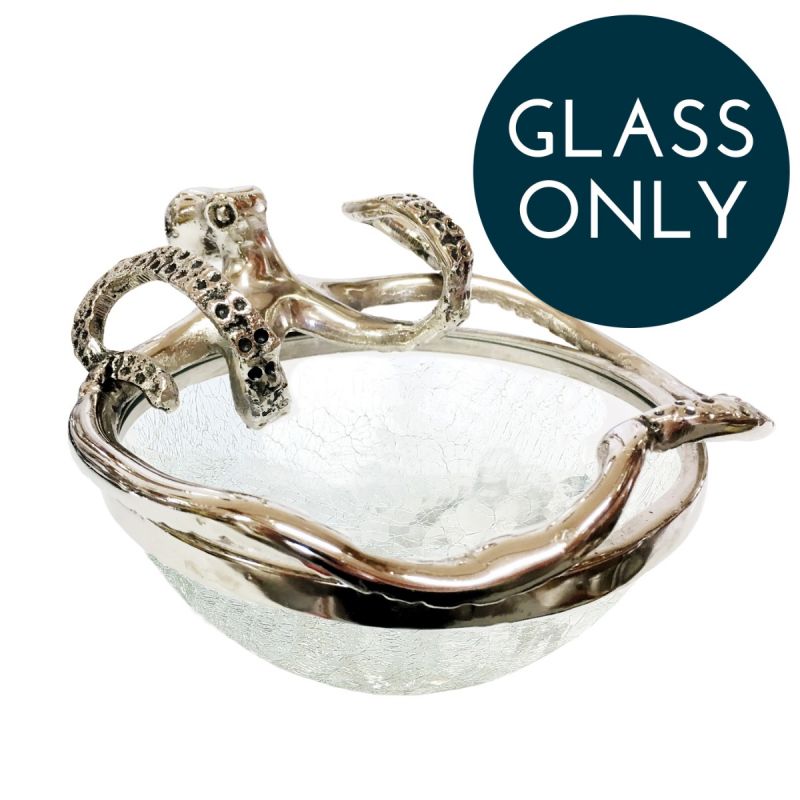 Small Octopus Crackle Glass Bowl & Mini Stand | REPLACEMENT GLASS ONLY | PRE-ORDER - DUE EARLY DECEMBER