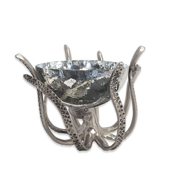 Mini Octopus Stand and Hammered Stainless Steel Bowl | PERFECTLY IMPERFECT