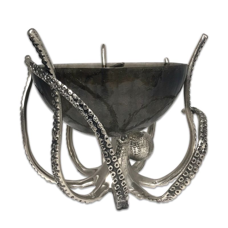 Octopus Stand With Dark Crackle Glass Bowl | PERFECTLY IMPERFECT