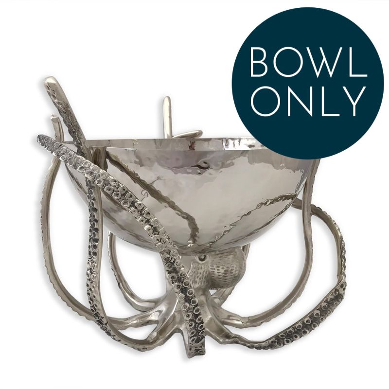 Octopus Stand With Hammered Stainless Steel Bowl | REPLACEMENT BOWL ONLY