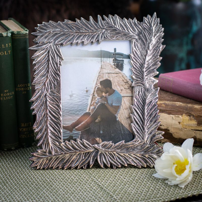 Silver Feather Photo Frame 