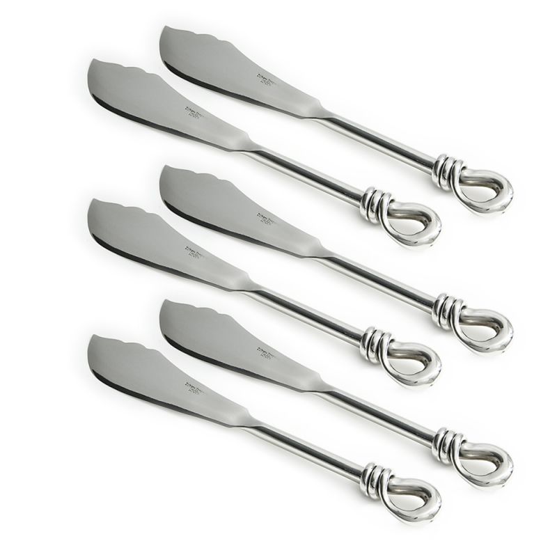 Set of Six Polished Knot Fish Knives | HANDMADE TO ORDER