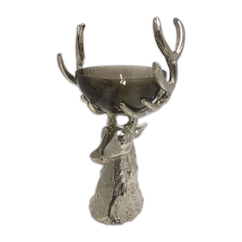 Extra Small Stag Stand with Smoked Glass Bowl | PERFECTLY IMPERFECT