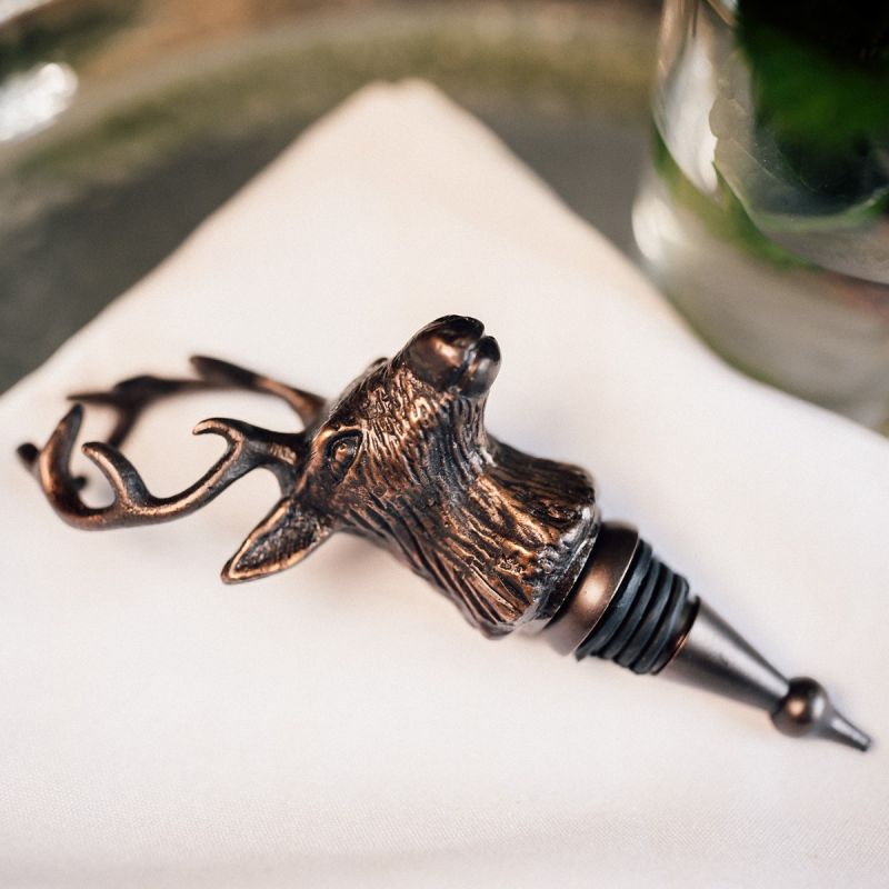 Stag Bottle Stopper - Bronze Finish