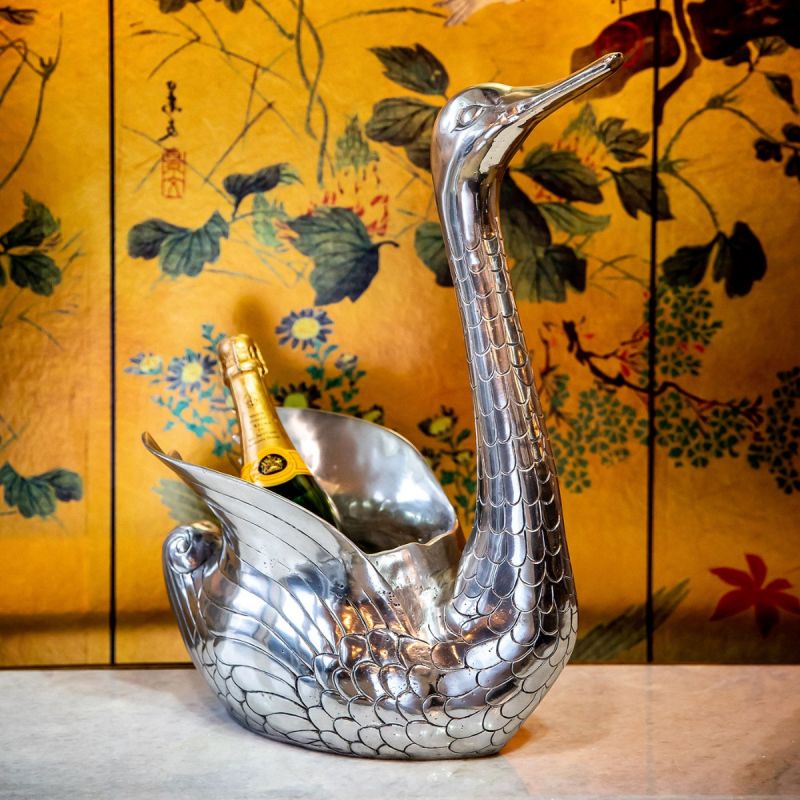 Swan Bottle Holder with Raised Head