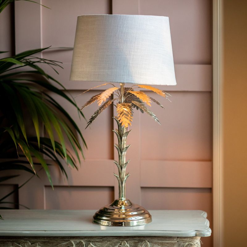 silver palm tree lamp