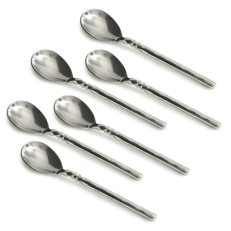 Set of Six Twist Neck Tea Spoons | HANDMADE TO ORDER