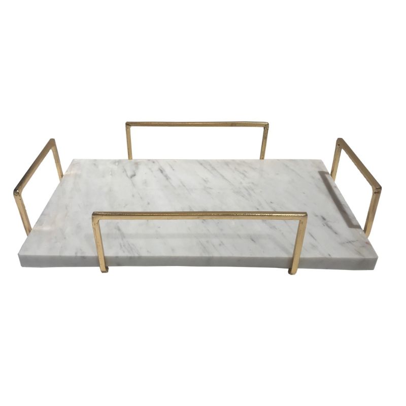 Small Marble Tray with Metal Frame | PERFECTLY IMPERFECT