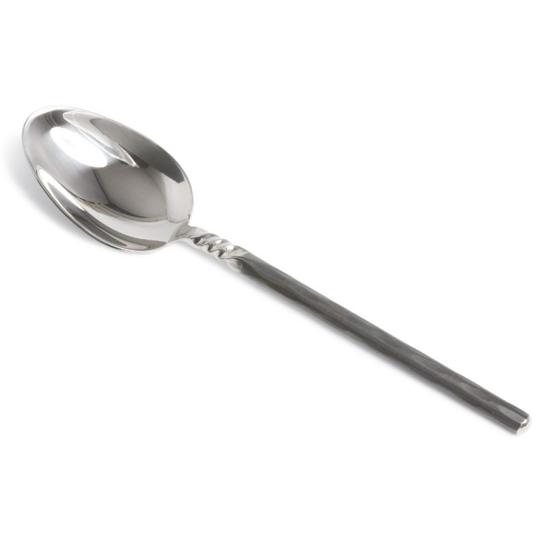 Unpolished Twist Neck Medium Serving Spoon 