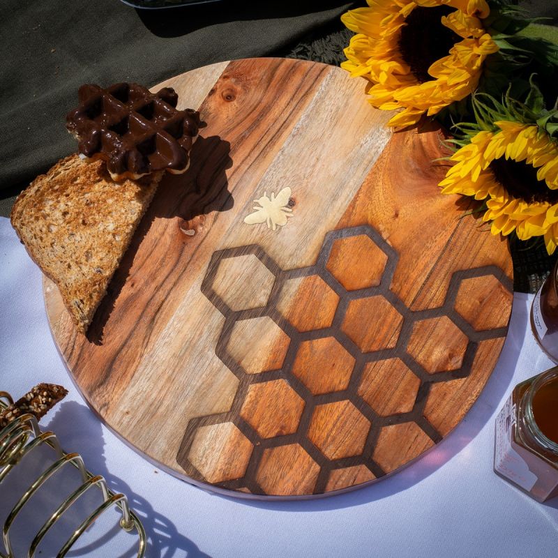 Round Wooden Bee Board 