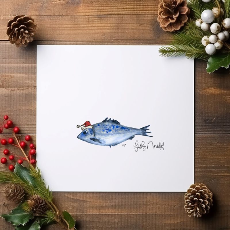 Fishy Navidad - Christmas Card