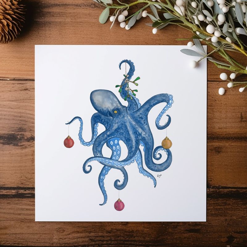 Octopus - Christmas Card