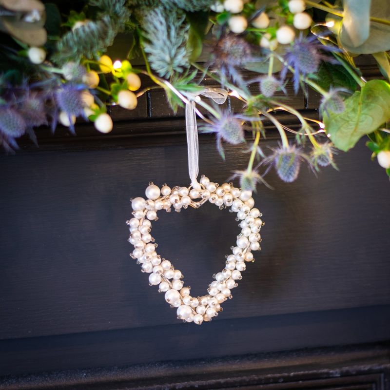 Pearl Hanging Heart Decoration 