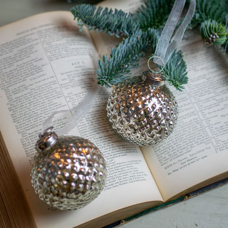 Antique Silver Bobble Bauble