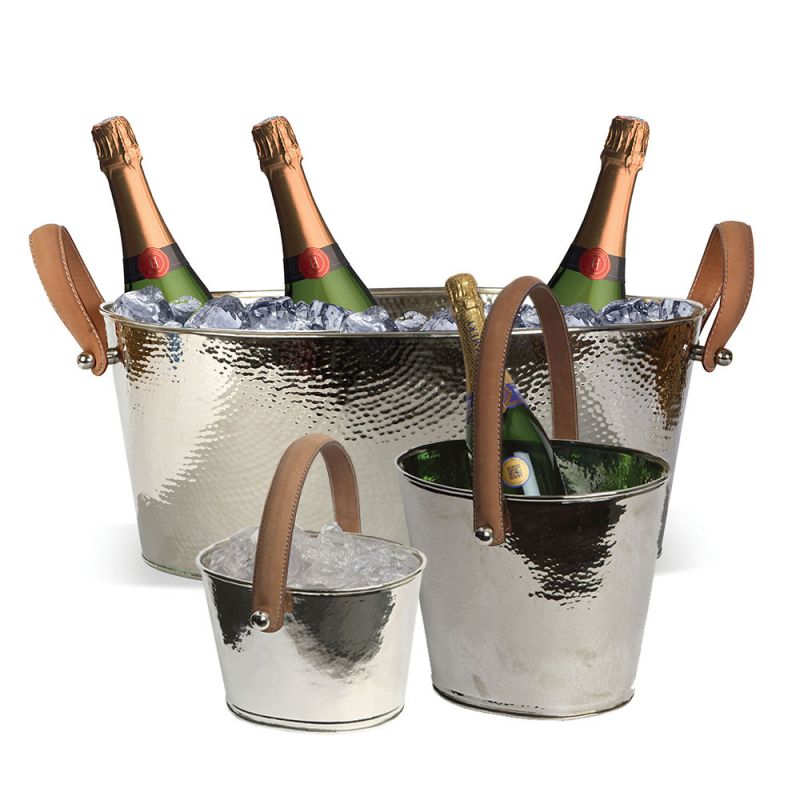 Three Piece Hammered Champagne Bar Set Culinary Concepts