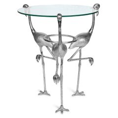 Silver Flamingo Side Table Culinary Concepts