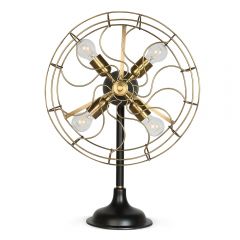 Brass Sirius Fan Table Lamp Culinary Concepts