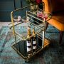 Lanesborough Three Tier Drinks Trolley - Antique Gold Finish