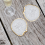 Pair of White Agate Coasters 