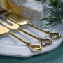 Champagne Gold Amore Set of Three Mixed Cheese Knives