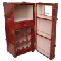 Cognac Leather Bar Cabinet