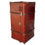 Cognac Leather Bar Cabinet