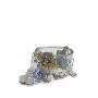 Bee Honeycomb Small Silver-Plated Butter Dish/Mini Jar Coaster with Glass Insert