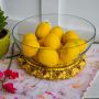 Large Bee Stand with Glass Bowl - Gold 