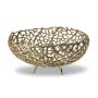 Small Gold Finish Coral Basket 