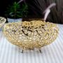 Small Gold Finish Coral Basket 