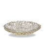 Medium Gold Coral Basket Bowl with Glass Insert