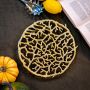 Gold Finished Coral Trivet 