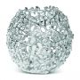 Coral Globe Votive - Silver Finish