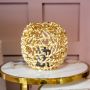 Coral Globe Votive - Gold Finish 