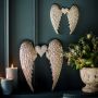 Large Angel Wing with Crystal Heart 