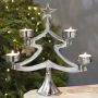 Silver Spruce Tree Tea Light Holder - Small