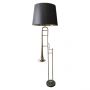 Rosolino Trombone Floor Lamp with Black Shade 