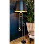 Rosolino Trombone Floor Lamp with Black Shade 