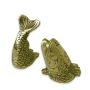 Fish Salt and Pepper Cruet Set - Gold finish